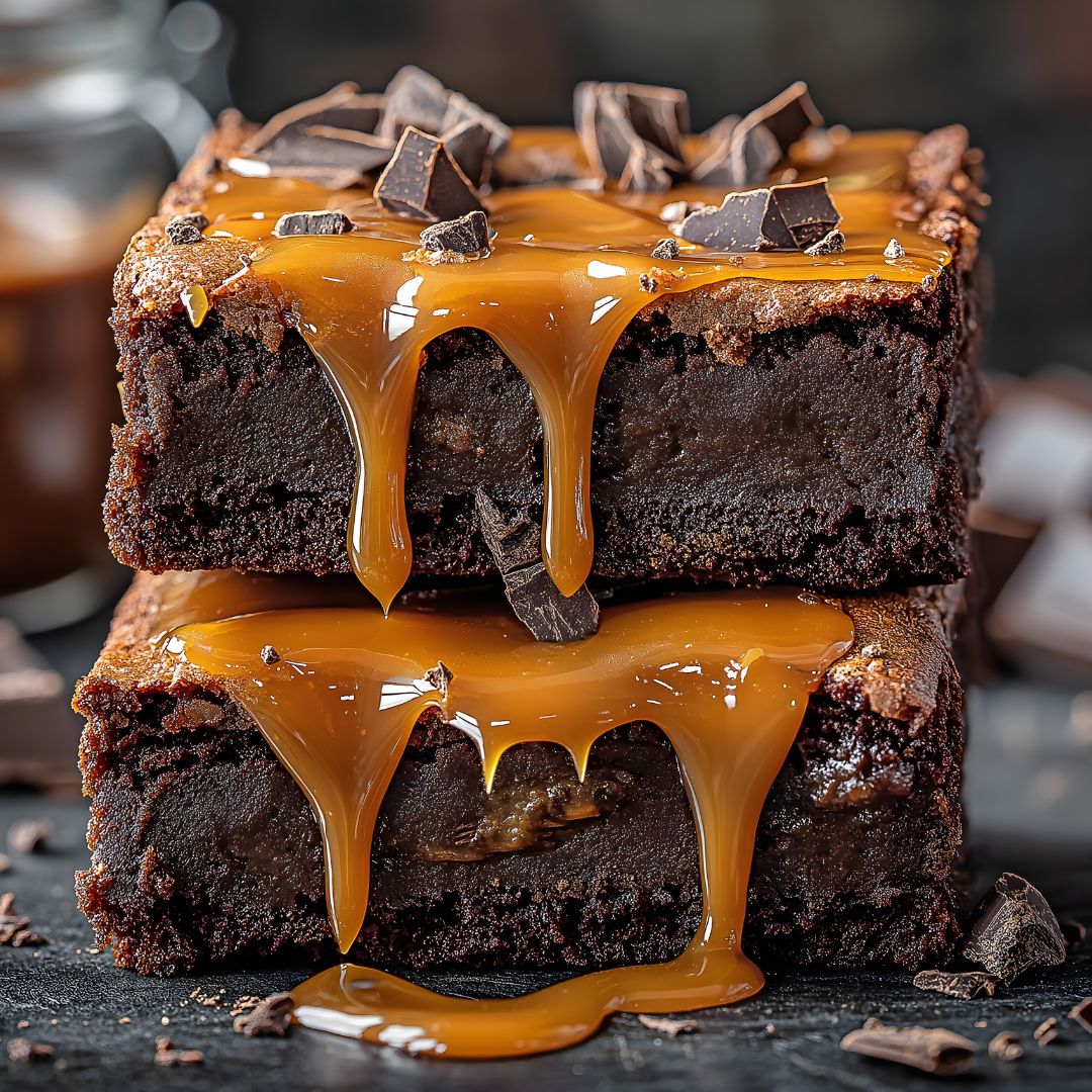 Gooey Caramel Fudge Brownie