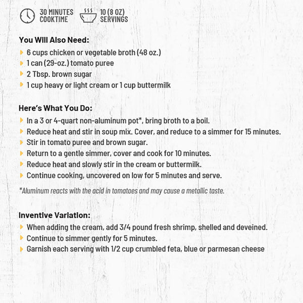 Mississippi Delta Tomato Basil Soup Mix